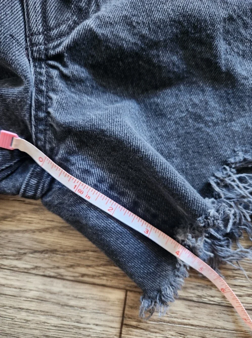 Agolde Black Parker Long Denim Shorts Size 31